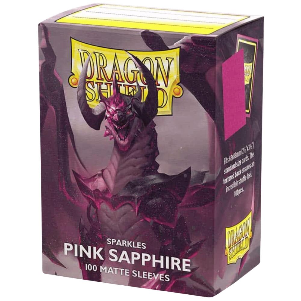 Dragon Shield Sleeves: Standard- Matte Sparkles Pink Sapphire (100 ct.)