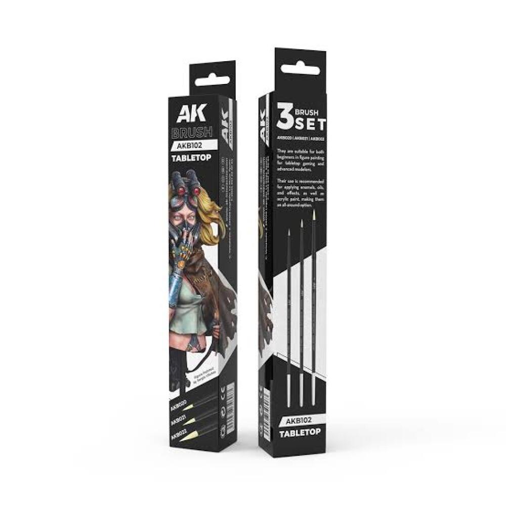AK Tabletop Synthetic Brushes Set (3 brushes)