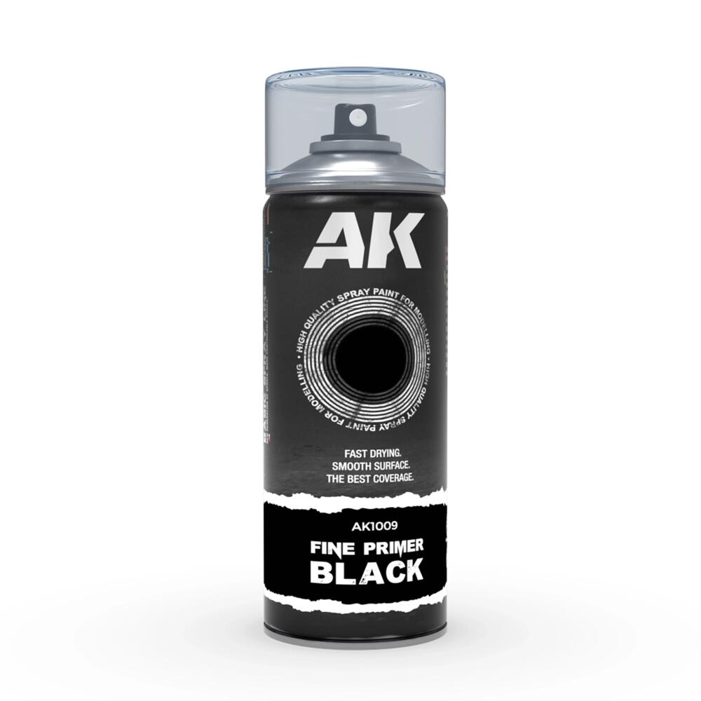 AK Interactive: Fine Primer Black - Spray 400ml